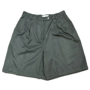 Lord & Taylor High Waisted Trouser Pleated Dressy Shorts Old Money Preppy Sz 8